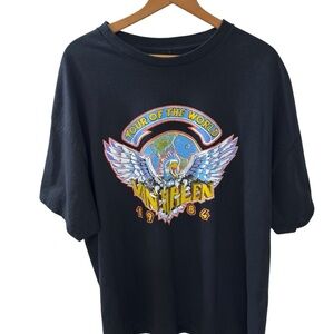 Van Halen Tour Of The World 1984 Size2XL Black Reproduction T-Shirt 100%cotton